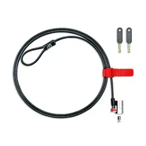 KENSINGTON keyed ClickSafe laptop lock — key lock, 1.5 m steel cable, black