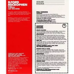 Photographic film developer Ilford Microphen 1 L liquid concentrate for black-and-white film processing