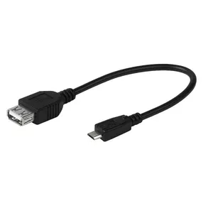 USB Cable Vivanco 45298 Micro-USB B to USB A 0.15m Black