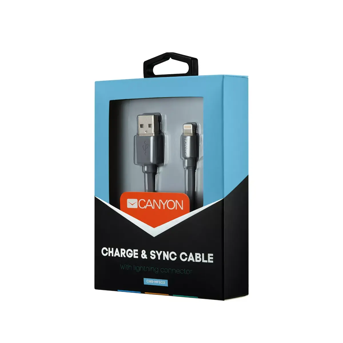 Кабель Canyon CNS-MFIC2DG Lightning на USB-A Photo 4