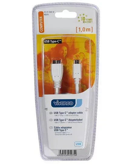 USB Cable Vivanco USB type-C 1m 45275 Photo 2