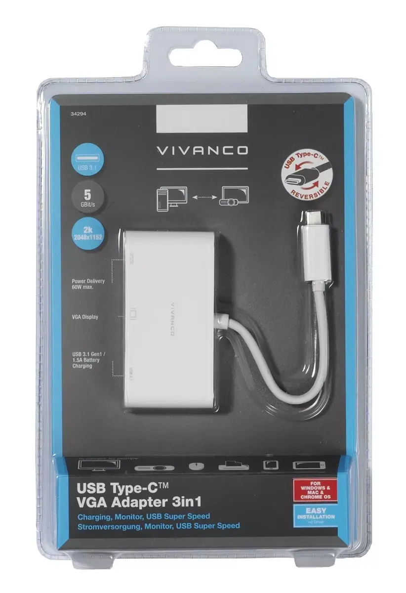 USB C Hub Vivanco IT-USBC VGA Photo 2