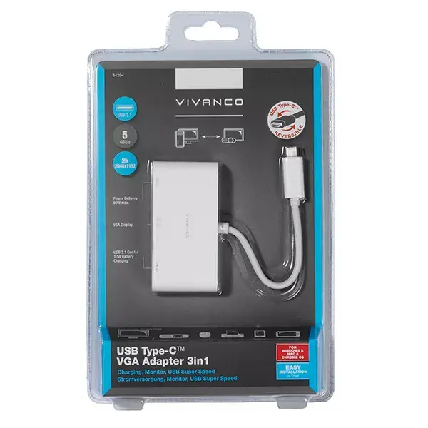 USB C Hub Vivanco IT-USBC VGA Photo 3