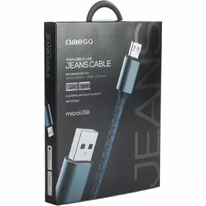 Omega кабель microUSB Jeans 1м, синий (44200)