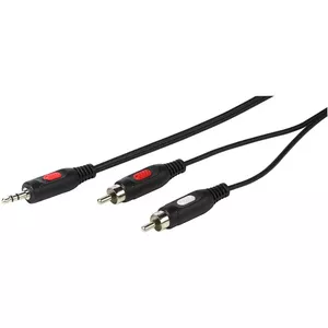 Vivanco 46030 audio cable 1.5 m 2 x RCA 3.5mm Black, Red