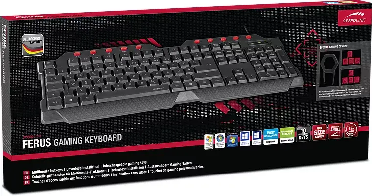 Клавиатура SPEEDLINK Ferus Gaming USB Black Photo 4