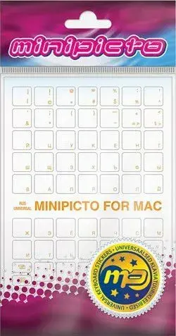 Minipicto KB-MAC-CLRRU Tastatūras uzlīme Apple Mac