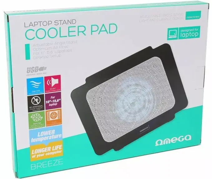 OMEGA Breeze laptop cooler pad — white Photo 5