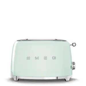 Тостер Smeg 50's Style TSF01PGEU пастельно-зеленый на 2 ломтика с корпусом из нержавеющей стали и мощностью 950 Вт