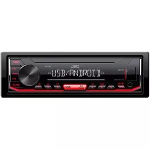 Car Digital Media Receiver JVC KD-X162 1 DIN, 200 W, 24-bit DAC, FLAC/MP3/WAV/WMA, Front USB Type-A, 3.5 mm, LCD 2-line, Black