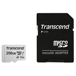 Flash Memory Transcend 256GB MicroSDXC SD Adapter TS256GUSD300S-A