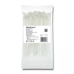 Qoltec 52197 kabeļu saite Kāpņu formas kabeļu saite Neilons Balts 100 pcs