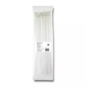 Ladder cable tie QOLTEC 52221 — Nylon, 400 mm × 7.2 mm, white, 50 pcs