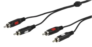 Vivanco 46014 Audio kabelis 2 x RCA vīrietis uz 2 x RCA vīrietis 5 m Melns