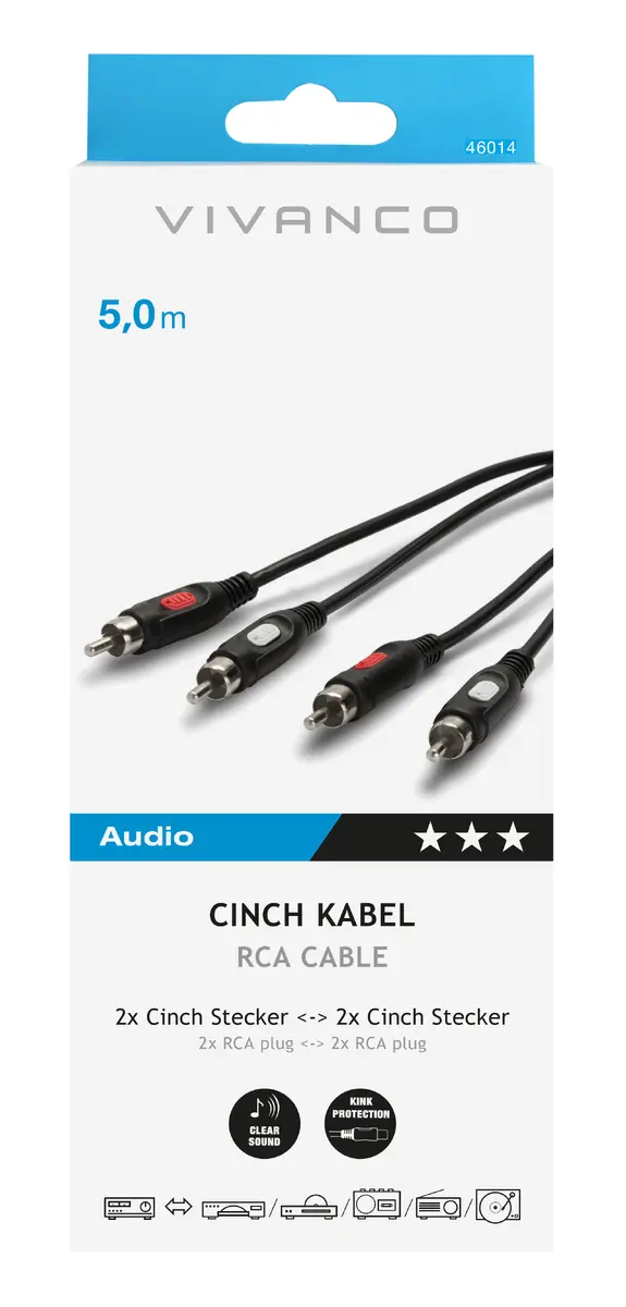 Vivanco 46014 Audio kabelis 5 m Photo 2