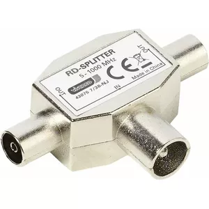 Coaxial two-way splitter Vivanco 48075 — 1 input, 2 outputs