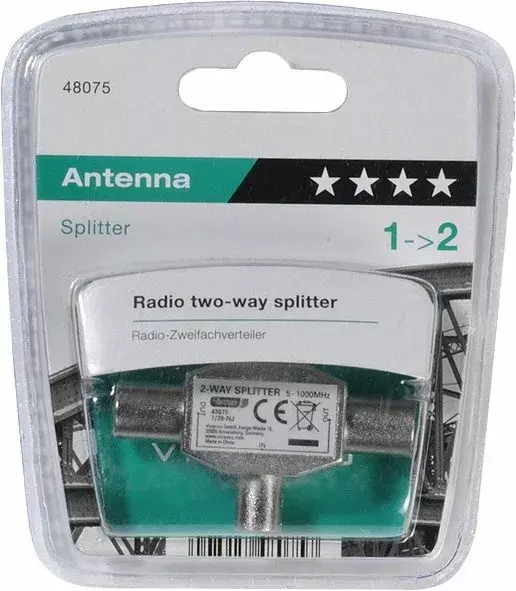 Vivanco 48075 coaxial two-way splitter Photo 2