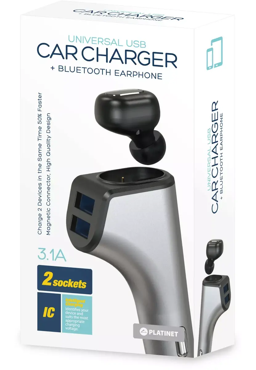 Car Charger PLATINET 44639 2x USB 3.1A + Bluetooth Photo 5