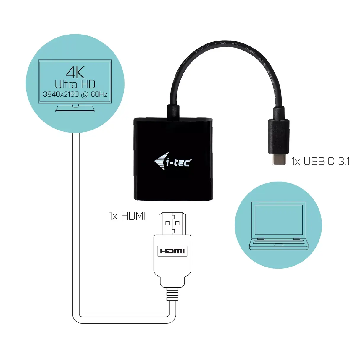 USB-C HDMI adapteris i-tec C31HDMI60HZP Photo 3
