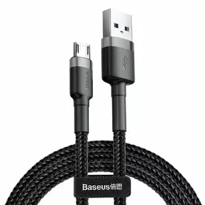 Baseus Cafule Micro USB kabelis 2,4A 1m (pelēks + melns)