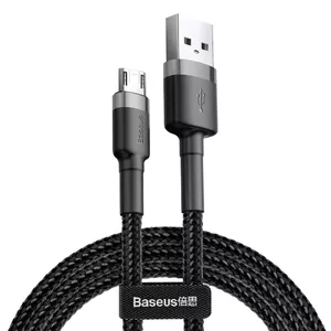 USB Cable Baseus CAMKLF-CG1 2m USB A Micro-USB B Black Grey