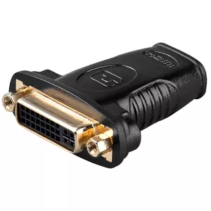 Goobay 68690 kabeļu spraudņu pāreja HDMI Type-A DVI-I (24+5 pin) Melns