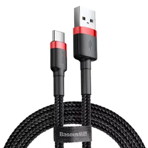 Mobile phone cable Baseus CATKLF-A91 Black 0.5 m USB A USB C