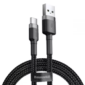 Baseus Cafule USB uz USB-C 3A 1m (pelēki melns)