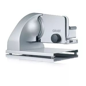 Electric food slicer Graef SKS900EU — 185 W, stainless steel, max slice 15 mm, 335×450×277 mm