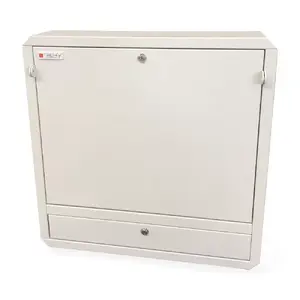 Laptop security drawer TECHLY ICRLIM06 — steel, grey, for up to 19" screens, 596×596×127 mm, 2 keys