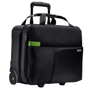 Trolley carry-on bag LEITZ Complete Carry-On Trolley Smart Traveller — 25 L, 44×23 cm, 2 wheels, polyester/metal/leather