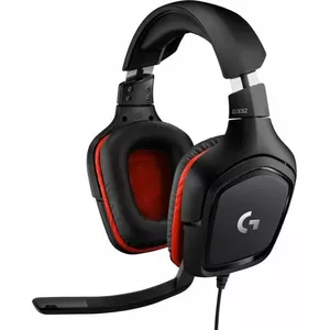 Logitech G G332  spēļu austiņas,  3,5 mm savienotājs Melns, Sarkans