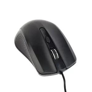 Vadu optiskā ambidekstrālā pele GEMBIRD MUS-4B-01 — 1200 DPI, 4 pogas, USB Type-A, melna