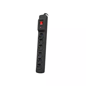 Power strip ARMAC Multi M6 surge protector, 6 outlets, 10 m cable, black