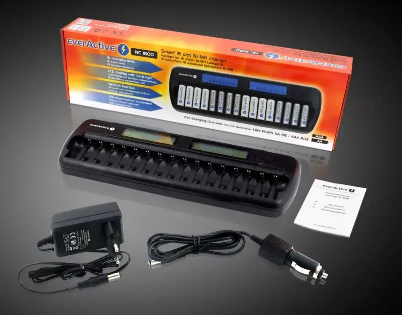 everActive NC-1600 battery charger — universal 16-cell Photo 6