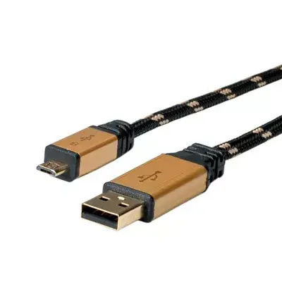 USB Cable ROLINE GOLD USB 2.0 Type A M - Micro USB B M Photo 2