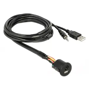 USB kabelis DeLOCK 85718 1.5m USB A melns