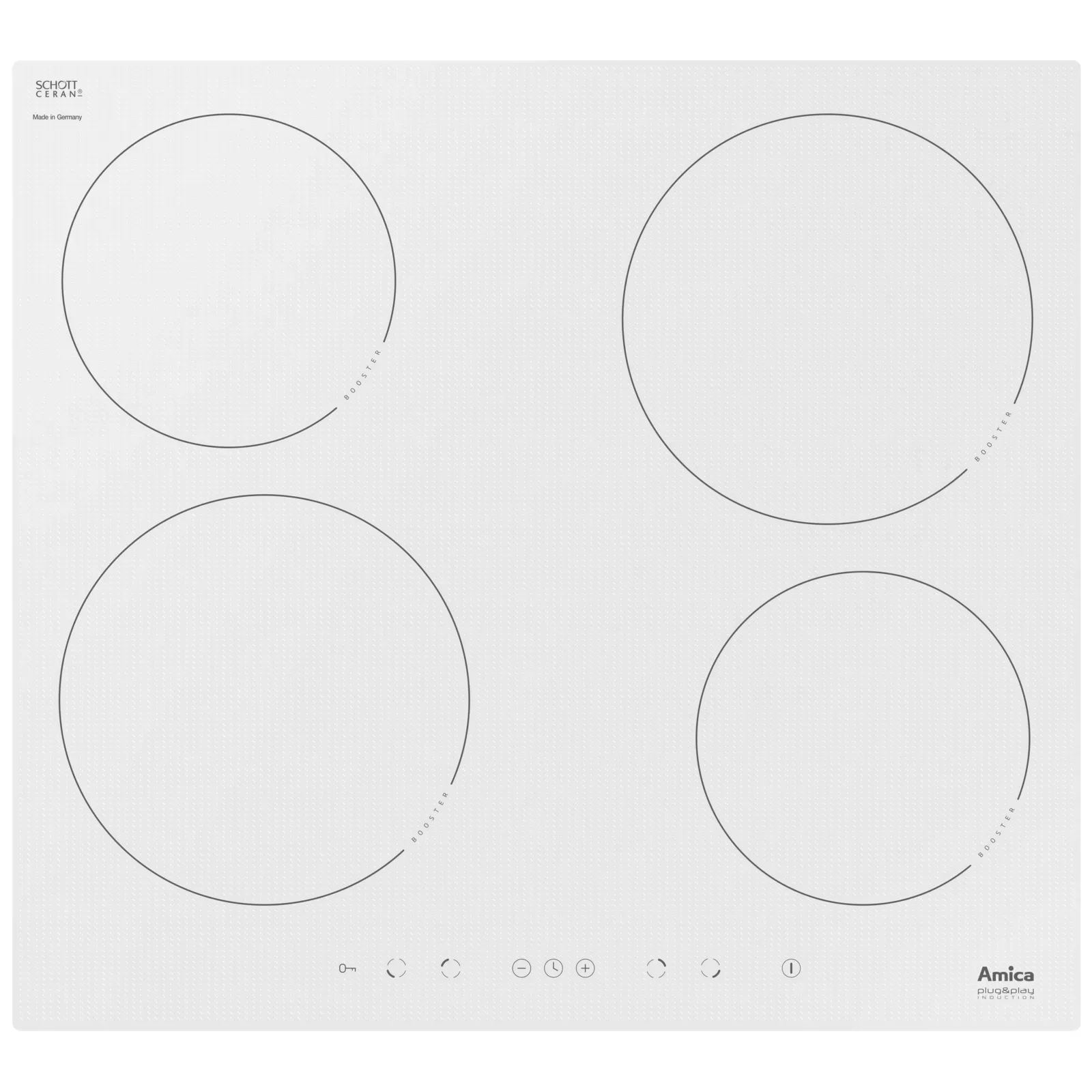 Amica PI6108PLU hob White Builtin PI 6108 PLU Builtin hobs AiO.lv