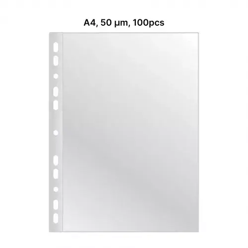 BCF Punched Pocket AD Class Cristal Clear A4 50 µm Photo 2