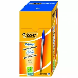 Ручка шариковая BIC Green Stick модель 8373621, зеленые чернила, прозрачный корпус, упаковка 50 шт.