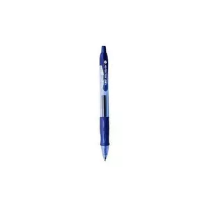 Ручка шариковая BIC 829158 — с клипсой и выдвижным стержнем, синяя паста, прозрачный корпус, упак. 12 шт.