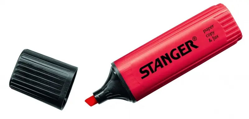 Marķieris Stanger 180003000 Plakanā uzgaļa Sarkans