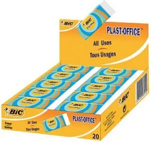 Eraser BIC Plast-Office 927867, pack of 20 Photo 2
