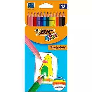 BIC Krāsainie zīmuļi TROPICOLORS maisiņā 12 gab. 022503