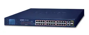 PLANET FGSW-2622VHP nevadāms L2 tīkla komutators, 24 portu Fast Ethernet PoE, 2 SFP porti, 1U