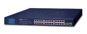 Неуправляемый гигабитный PoE коммутатор PLANET GSW-2620VHP — 24 x 10/100/1000 RJ-45, 1U, 52 Гбит/с