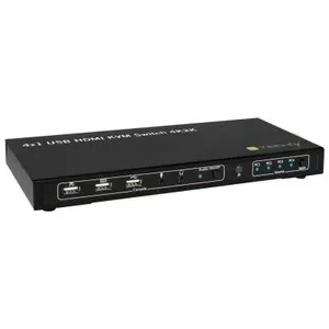 KVM slēdzis Techly IDATA-KVM-HDMI4U melns