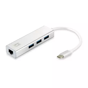 Гигабитный USB-C сетевой адаптер с USB хабом LevelOne USB-0504