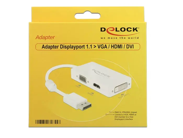 Kabelis DeLOCK 0.16m DisplayPort VGA HDMI DVI-D Photo 2