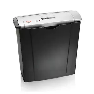 Paper shredder PEACH PS400-02, strip shredding, 22 cm working width, 7 mm cut, black/silver